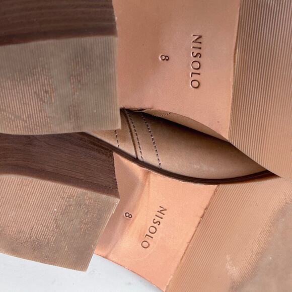 Nisolo boot size 8 Mia Everyday Ankle Bootie Almond minimalist sustainable - Picture 7 of 12